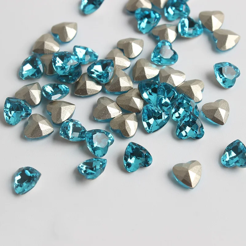 100pcs 6mm Small Heart DIY for phone shell,Nail,Bag,Clothes 3D Diamond Stone Decoration Glitter Manicure Jewelry Accessories