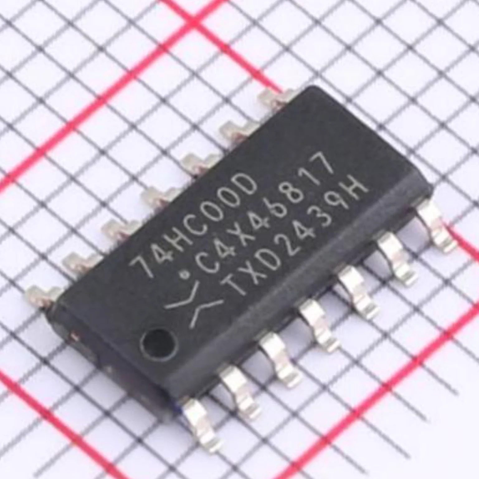 74HC00D, 653 SOIC14 SOP14 SMD 14PIN NEW Original Quad 2-input NAND gate with non-gate 2V~6V 4-channel 40uA IC Logic Gate 74HC00D