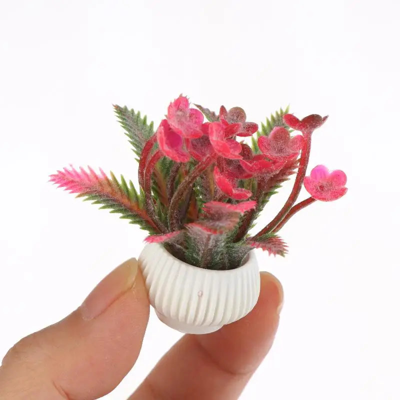 

1:12 Dollhouse Simulation Potted Plants Model Dollhouse Home Decoration Micro Landscape Plants Ornaments Dolls House Accessories