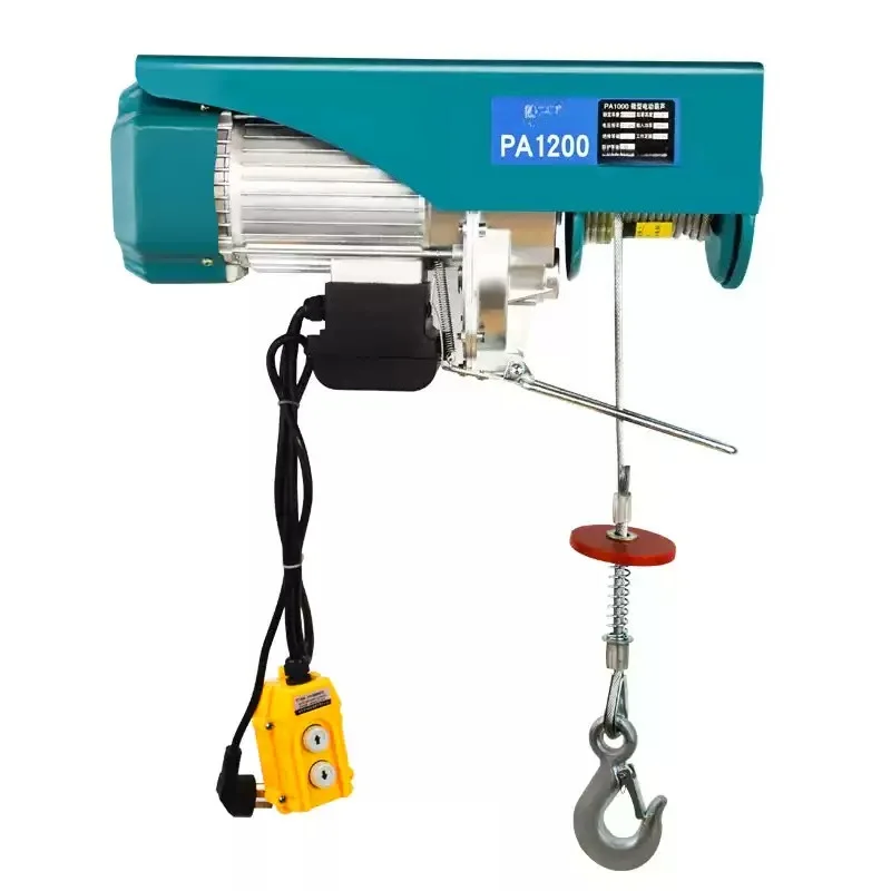 1pcs PA1000 Micro electric hoist 220V household hoist hoist 1 ton small crane