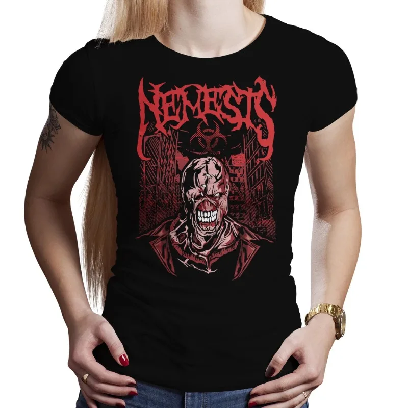 Men's T-shirt Camiseta Nova Revenge Game Resident Evil Zombie Horror RE3 Retro T-shirt, Suitable for All Seasons, Unisex T-shirt