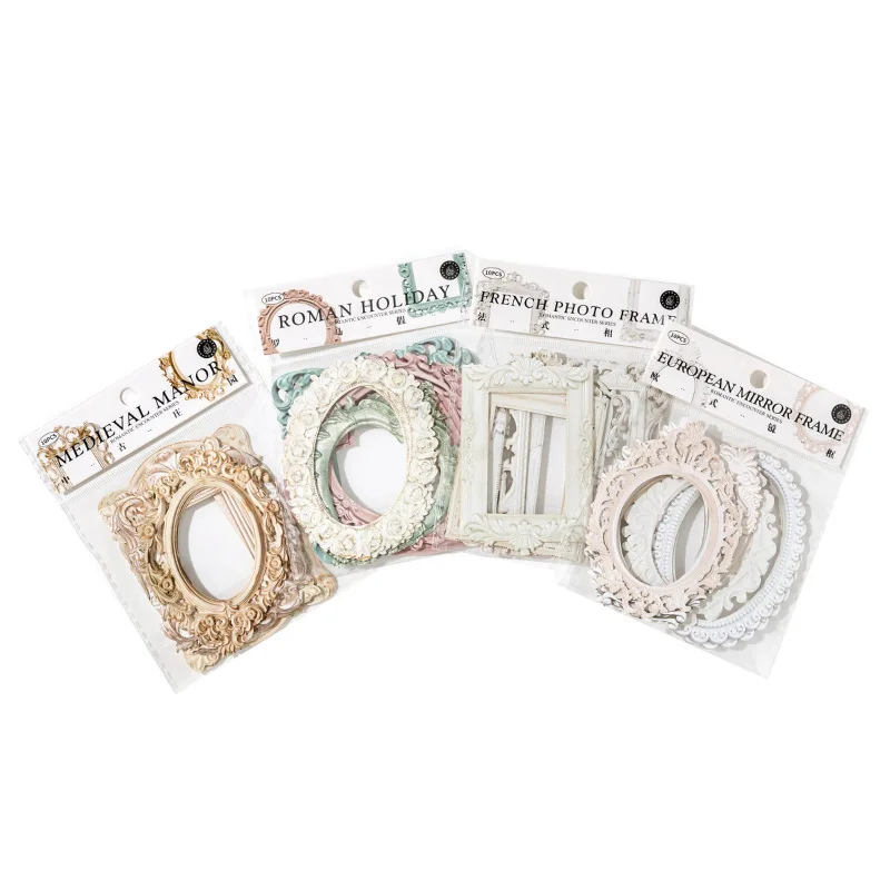 رومانسية لقاء سلسلة الإغاثة بطاقة الكولاج الرجعية جوفاء التدريجي إطار الصورة مخطط صور الديكور قاعدة المواد