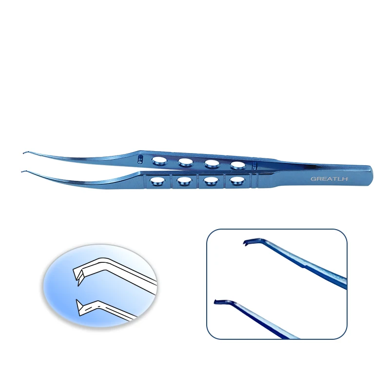 

Ophthalmic Colibri Toothed Forceps Curved Forceps Tweezers with 5mm Tying Platforms Fine Tip Ophthalmic Instruments