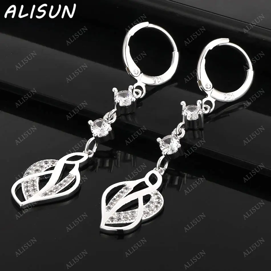 

ALISUN 925 Sterling Silver Zircons Earrings Drop Earrings For Women Anniversary Gift Popular Wild Fashion Romantic Jewelry