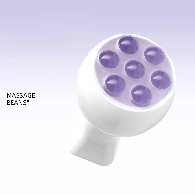 新しいパープルピンククリスタル翡翠フェイシャルローラーボールマッサージャー、フェイスリフト＆タイトニングビューティーデバイス、ネックマッサージボール、スキンケアツール