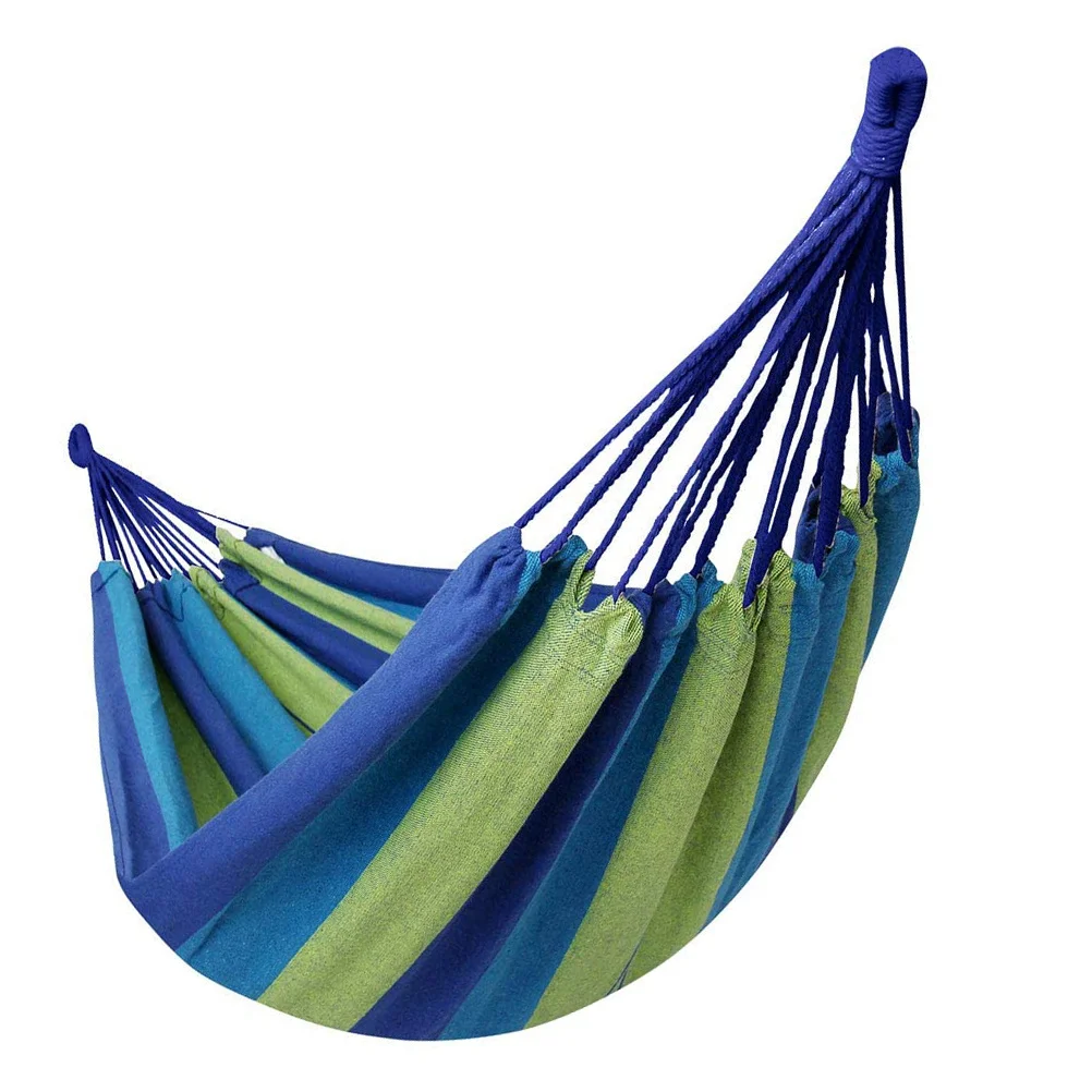 

Double Thick Canvas Portable Hammock Indoor Outdoor Camping Travel Hiking Garden Swing Garden Hammock Canvas Swing