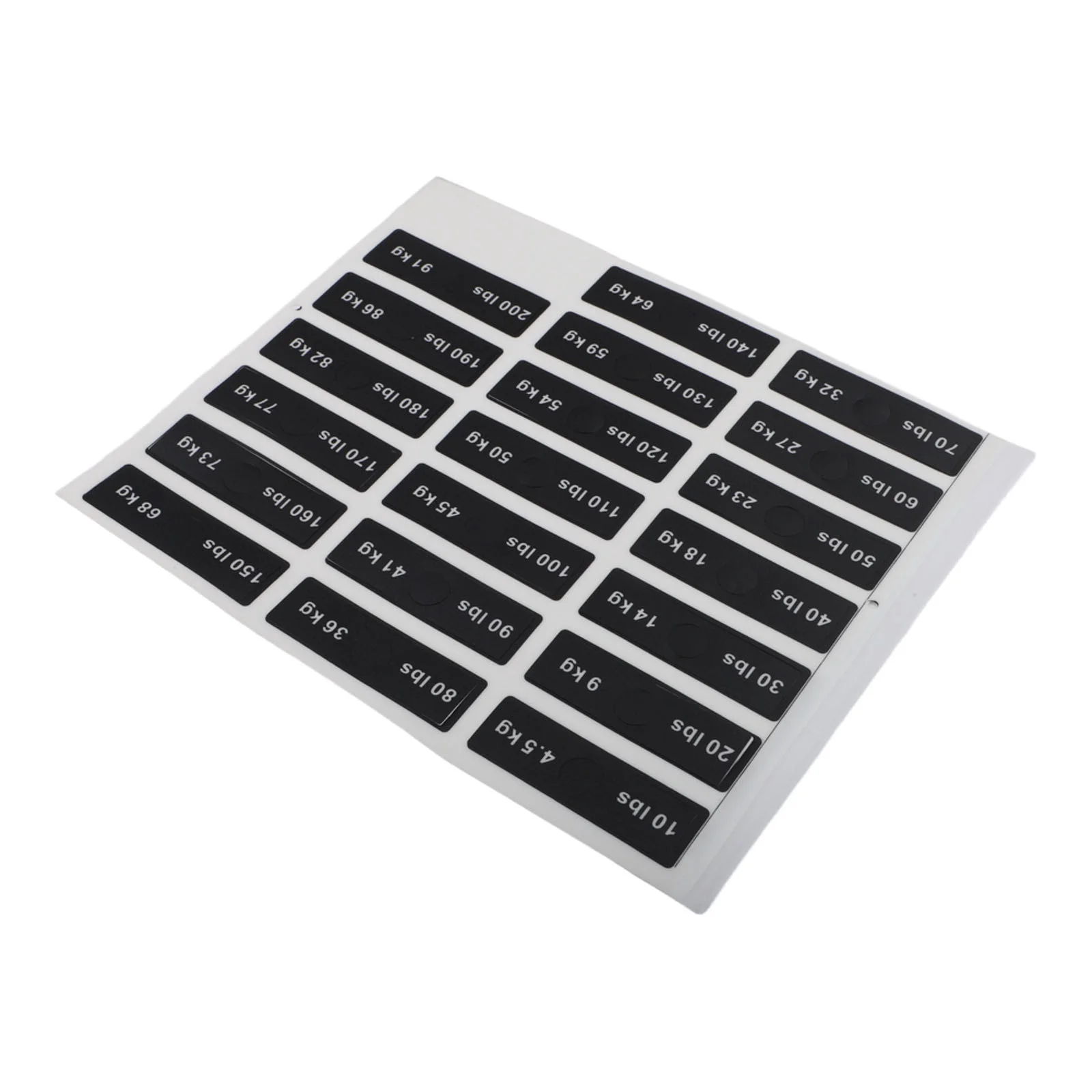 Fitness Equipment Stickers Weight Stickers Multiple Weight Values Clear Identification Stickers Colorful Weight Block Stickers