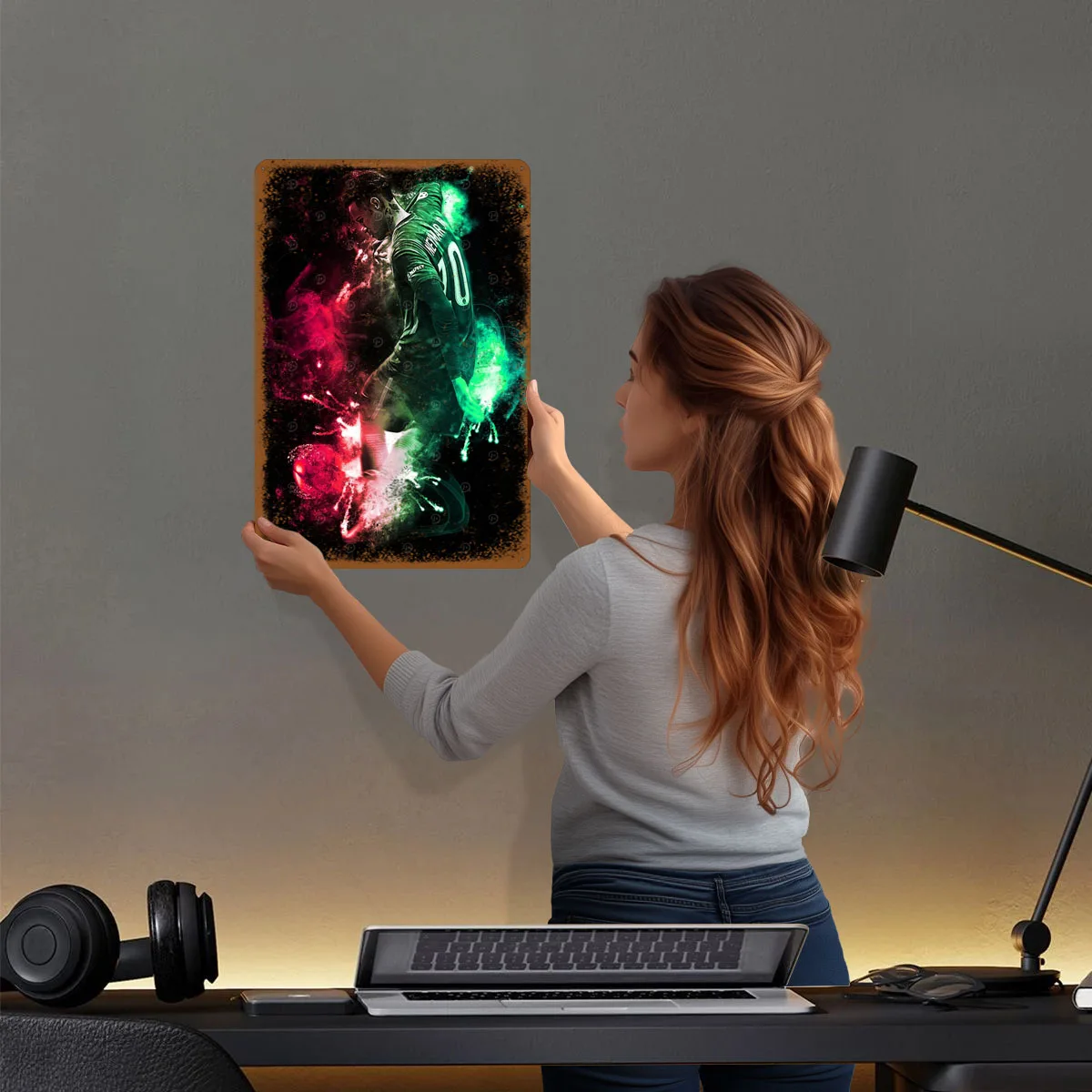 نيمار علامات معدنية الرياضة المشارك ديكور المنزل غرفة المعيشة مخصص صفيح تسجيل ل جدار الفن الديكور بار عناصر ديكور خمر #2