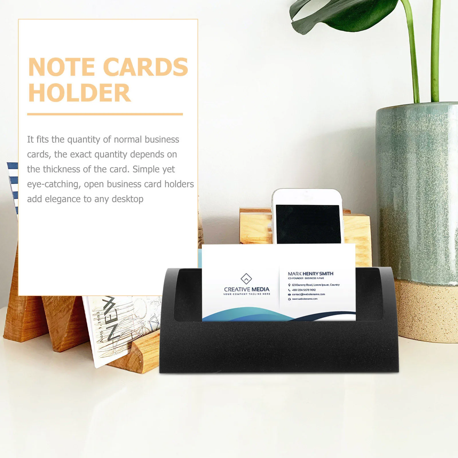 Suporte de cartões de visita moderno acabamento de metal suporte de cartão para organização de mesa cartões rack de exibição titular do cartão de mesa