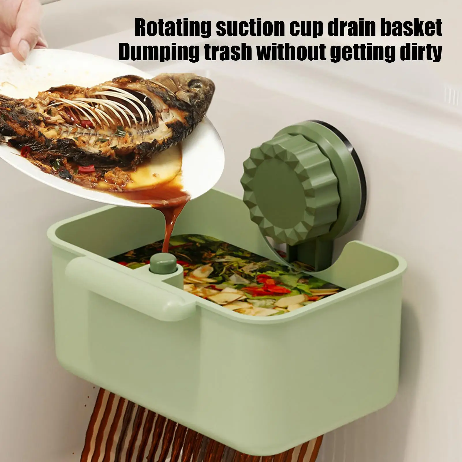 Sink Drain Strainer Basket Sink Washing Basin Anti Leak Filter Basin Suction Cup Rack One Click Press Type Grid Drain Storage
