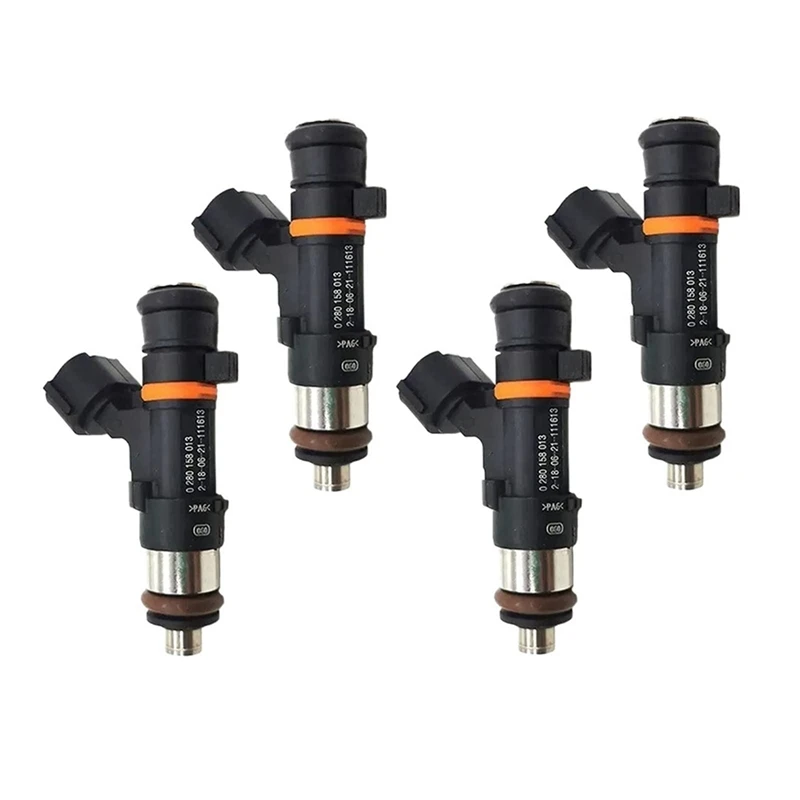 0280158013 Car Engine Fuel Injectors For Nissan Note Micra III 3 C+C K12 E11 16600AX200 Replacement Parts Accessories 4Pcs