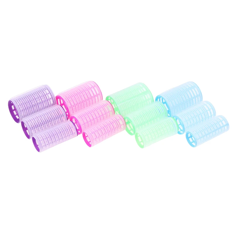 Self-Grip Hair Rollers Heatless Hair Curlers No Heat Hair Bang Volume Self-adhesive Hook & Loop DIY Styling Tool