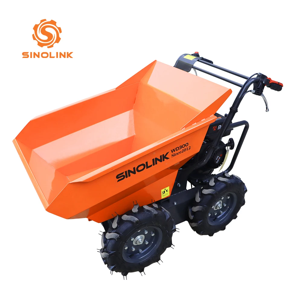 Garden Mini Dumper Mechanical Unload for Soil Mulch Transport in Landscaping