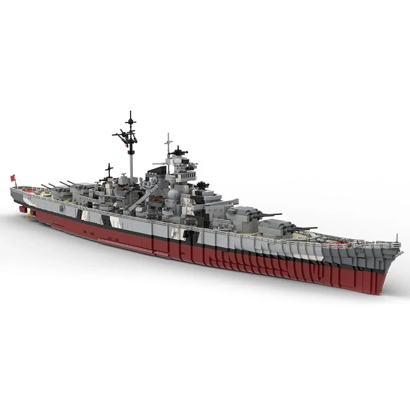 

Bismarck Naval Ship Military Cruiser Model Building Blocks MOC-29408 War Battle Toy High-tech DIY Children Brithday Gifts Toys