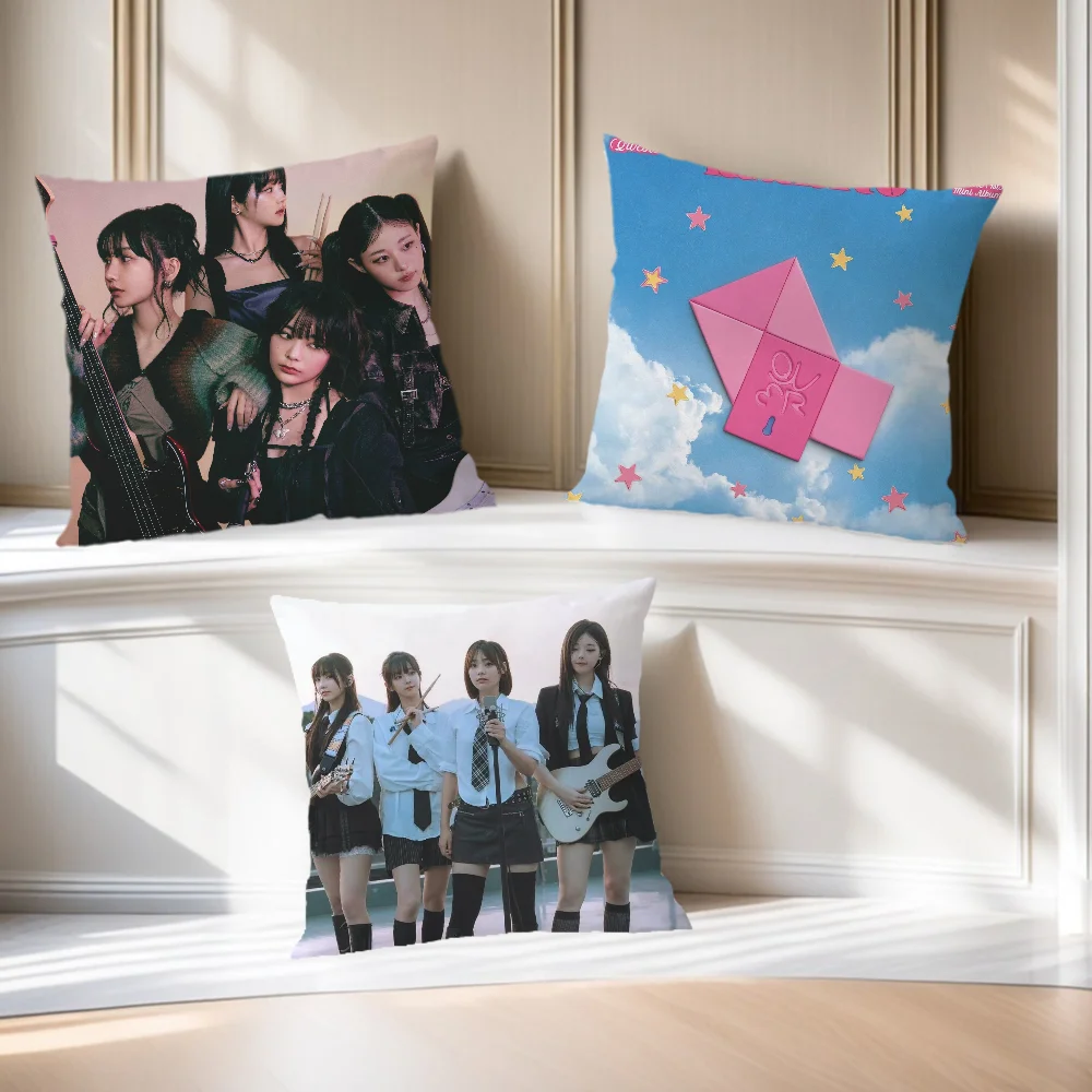 Kpop Q-QWER soft Comfortable Pillow Case for Sofa Living Room Home office Decor Protective Covers