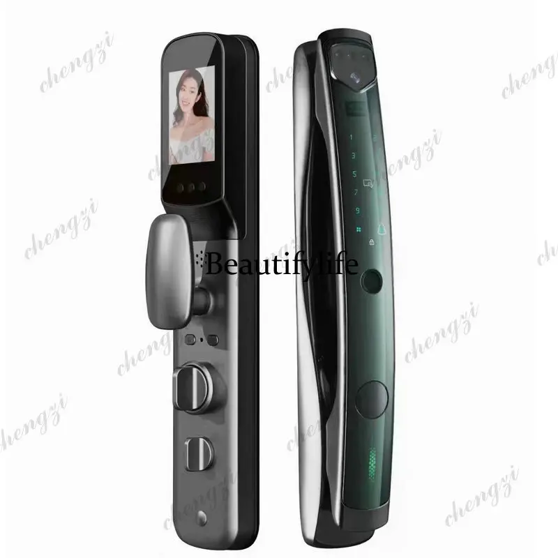 Smart lock Home face visual intercom password lock Mobile phone remote management TZB13 swipe card smart lock