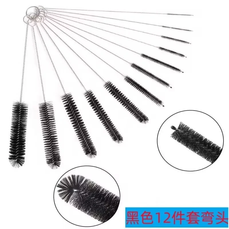 10 pieces/set of multifunctional straw brush set, cleaning brush, cleaning agent, stainless steel brush, kitchen supplies