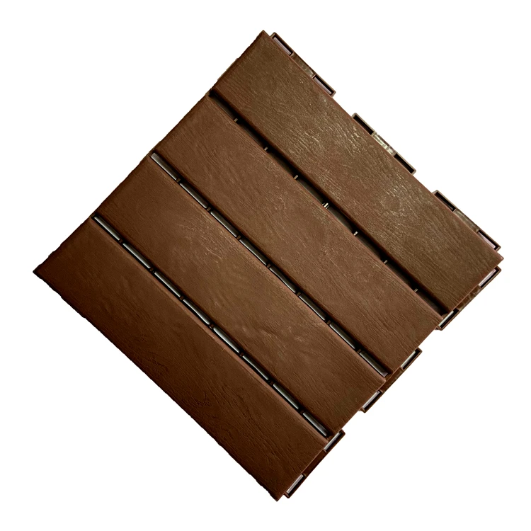 Eco-friendly Pavement Floor Outdoor Patio Garden Terrace Tiles Composite Interlocking Decking Tile