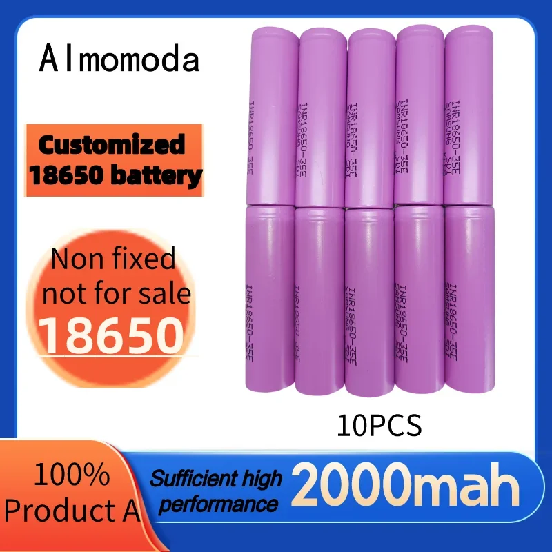 2024 18650-35E Li-Ion 2000mAh 3c  low internal resistance vacuum cleaner aircraft model power bank screwdriver charging battery