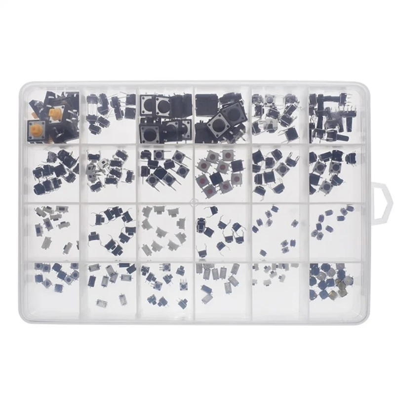 

2025 New 25 Value Micros Button Switches Assorted Size 250Pcs For Devices And Controllers