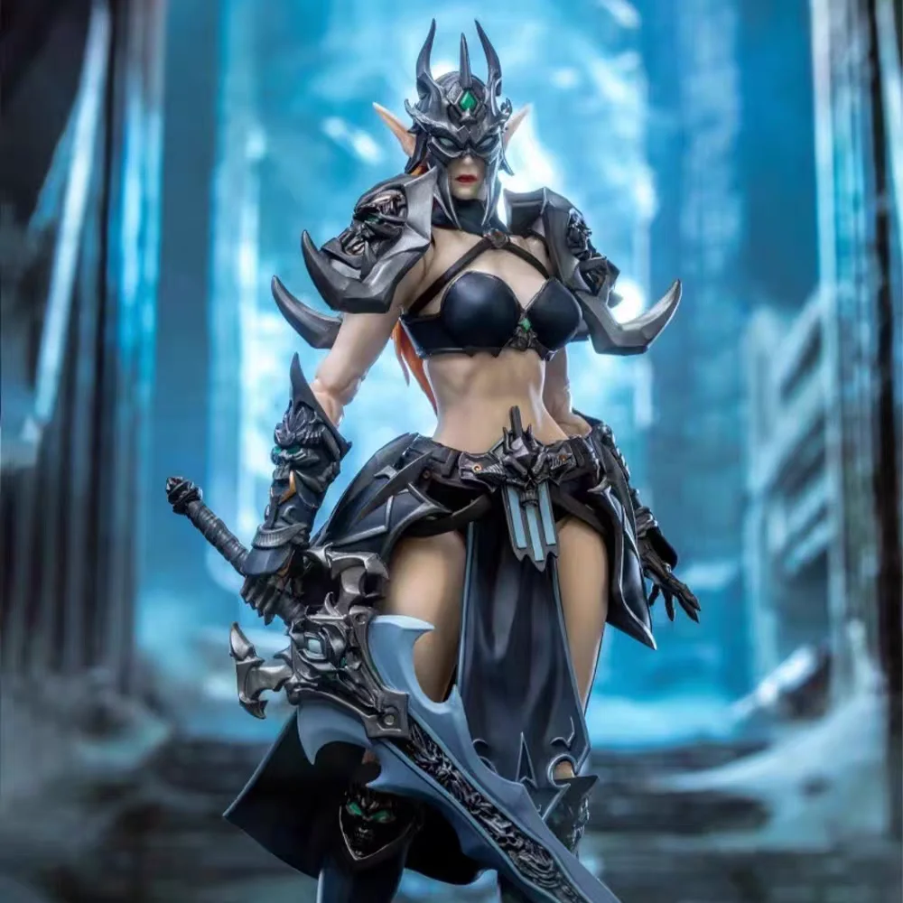 1/10 Guardian of The Horde Female Elf Morna Swordsman Earth Medieval Knight PVC Action Figure Desktop Ornament Model Crafts Gift