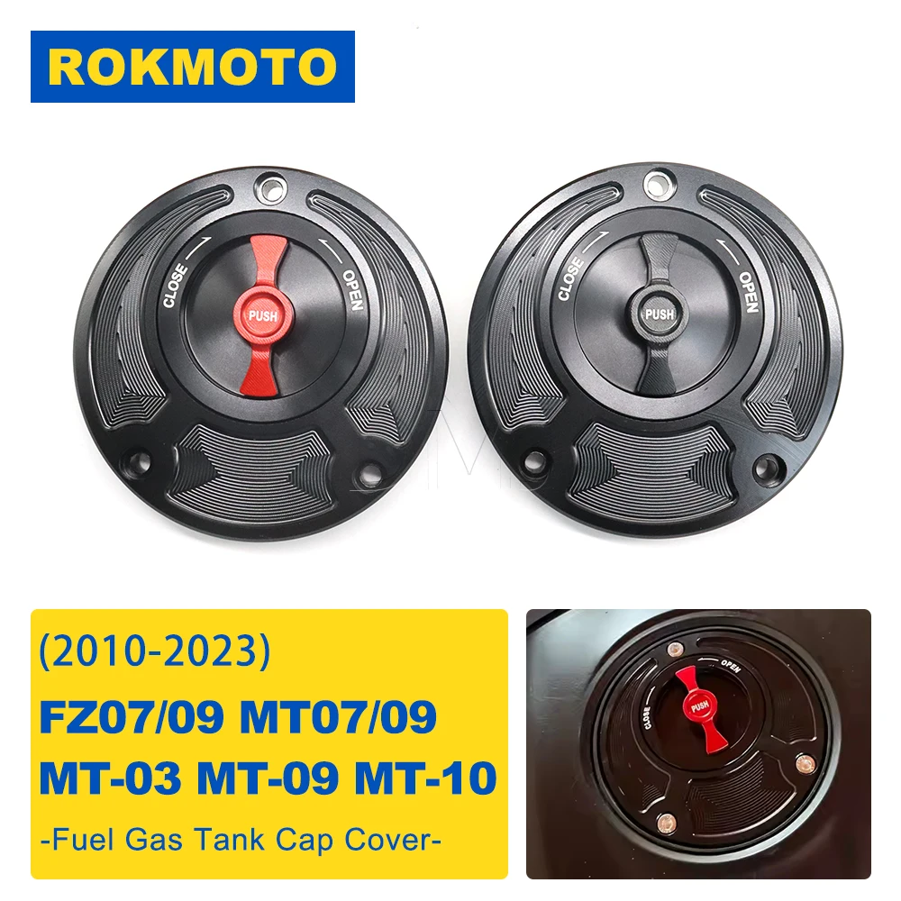 Fit For Yamaha MT-07 FZ07 FZ09 MT-09 SP MT-10 MT03 MT09 2010-2023 Motorcycle Accessories Keyless Fuel Gas Tank Cap Cover