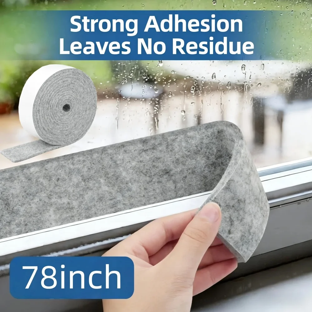 Thick Self-Adhesive Felt Tape Anti-Condensation Window Door Strip Waterproof Absorbent Easy To Remove No Residue Easy Install
