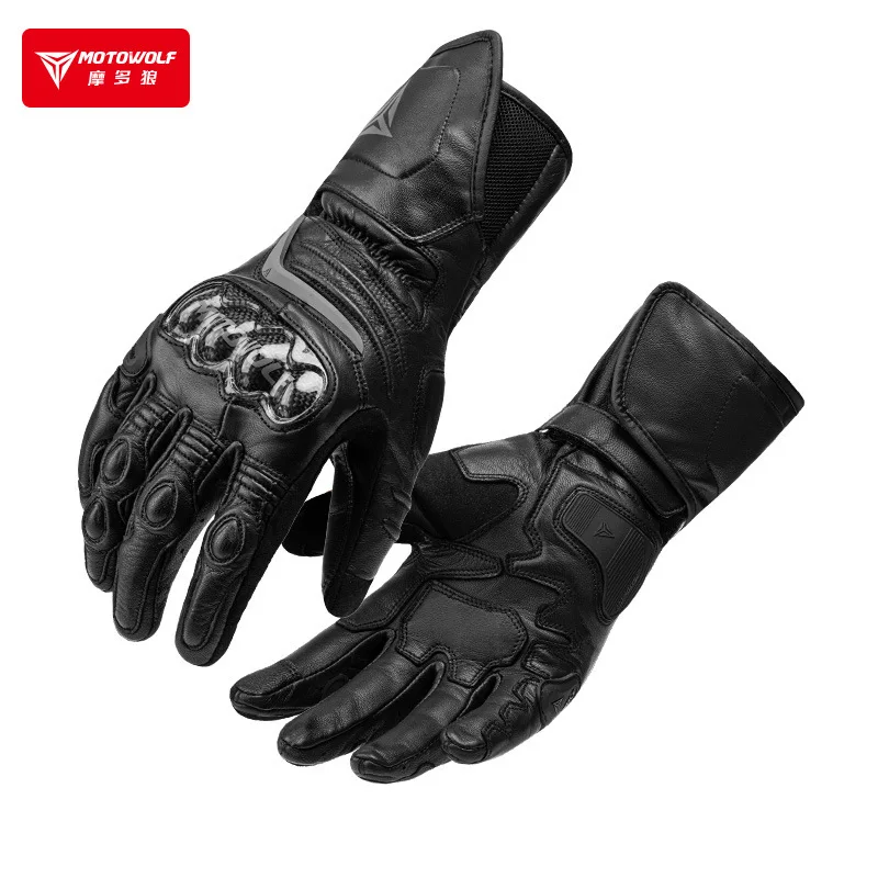 

Motowolf Motorcycle Gloves Leather Motorcyclist Gloves Carbon Fiber Biker Racing Gloves Touch Screen Motorcycle Accessories