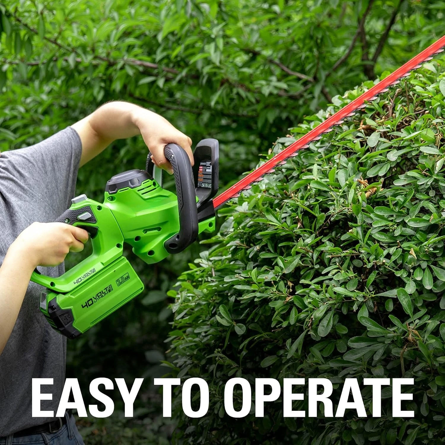 40V 24" Cordless Hedge Trimmer (1" Cutting Capacity), Tool Only