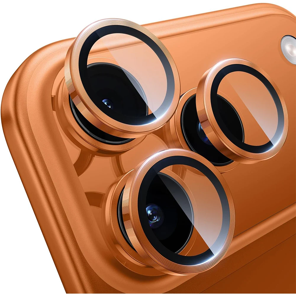 Orange Kameraobjektivschutz für iPhone 17 Air 16 Pro Max 15 Plus 14 13 Mini iPhone 17 17Pro Schutzfolie Zubehör