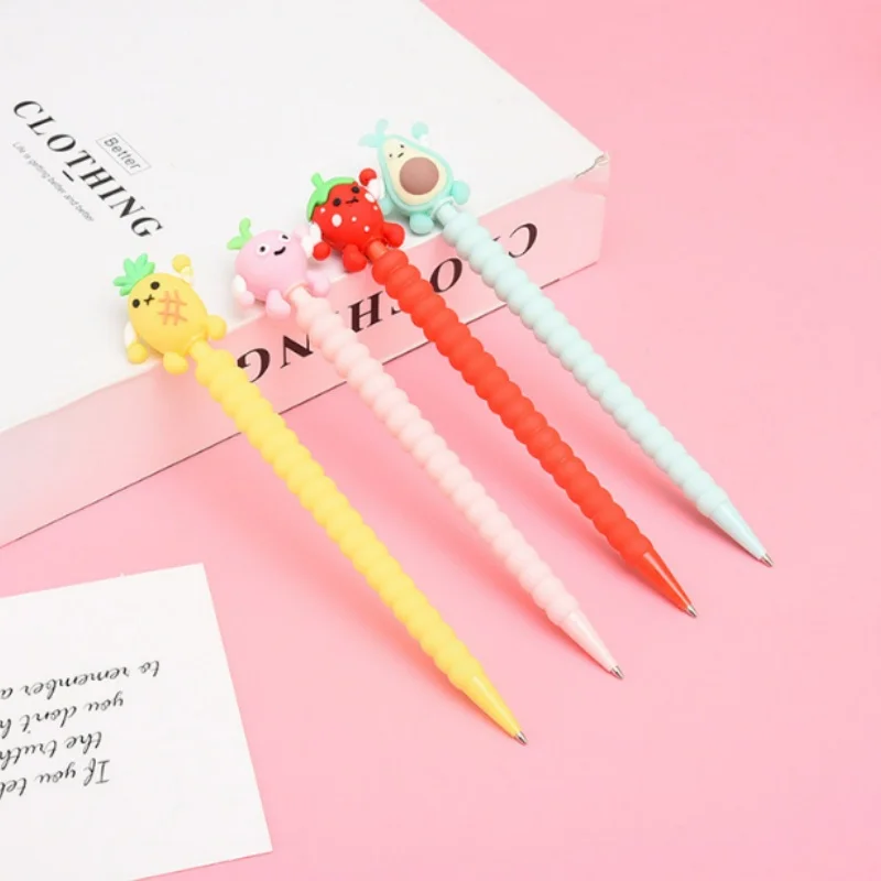 36pcs/lot Creative Pineapple Avocado Fruit Mechanical Pencil Cute 0.5/0.7MM Drawing Writing Automatic Pen School Office Supplies