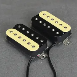 FLEOR Set of Alnico 5 Double Coil Humbucker Electric Guitar Pickup Neck +Bridge Pickups