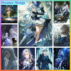 Genshin Impact Neuvillette Focalors 5D DIY Art Diamond Painting Puzzle Full Cross Stitch Mosaic Embroidery Garden Decor Adult