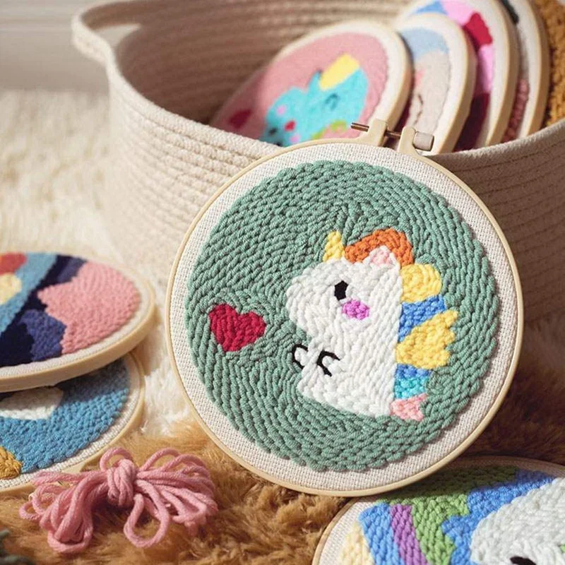 New Punch Needle Cloth Fabric, Needlework Embroidery Fabric For Punch Needle And Rug-Punch, 26.4 X 19.6 Inch