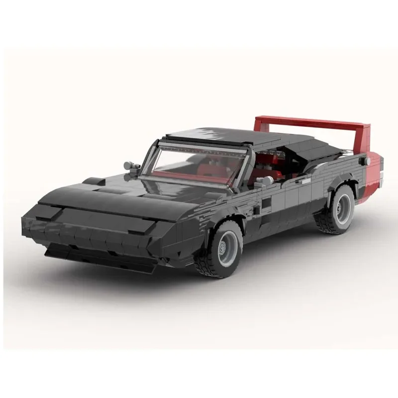 MOC-232634 clássico novo modelo de bloco de construção de supercarro preto esportivo icônico, 1862 peças, presente de brinquedo de aniversário para meninos e crianças
