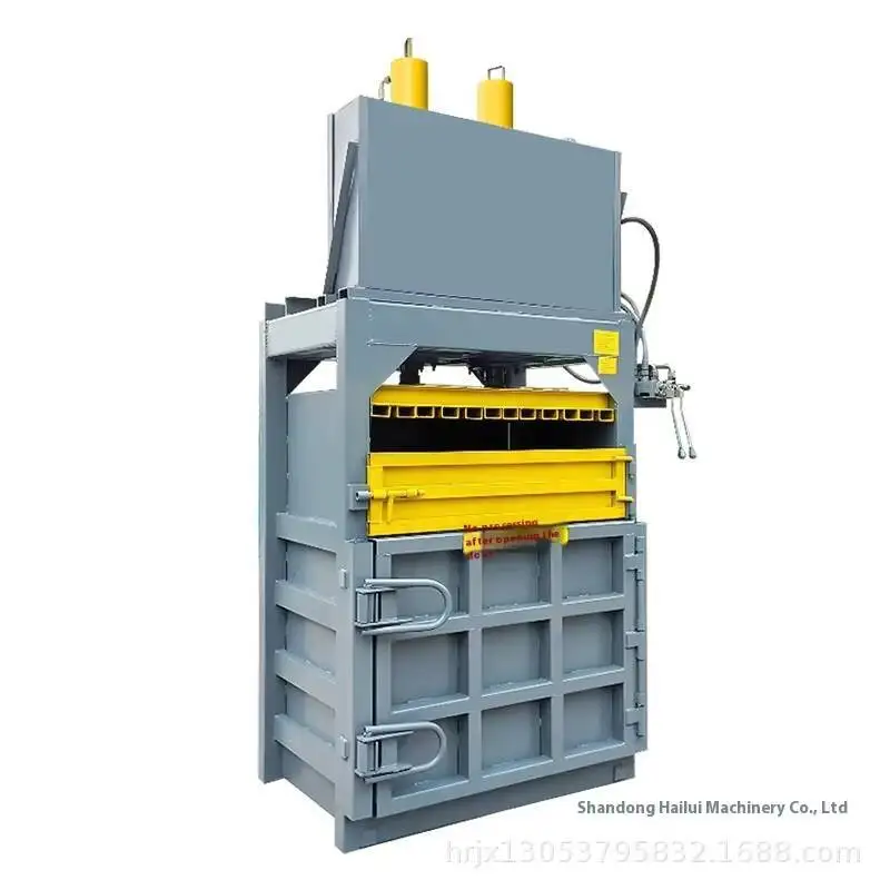 

Waste recycling hydraulic baler,plastic cardboard box compression baler,strapping machine