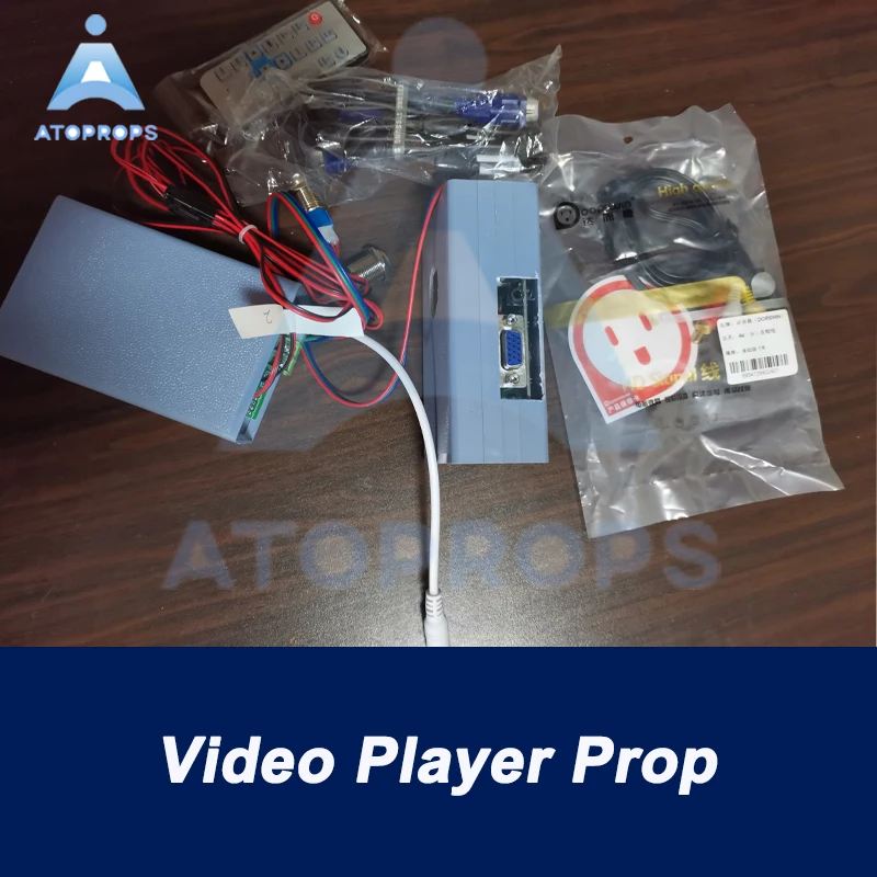 Video Player Prop Escape Room Press Metal Button to Trigger the Video Play Chamber Game Prop ATOPROPS