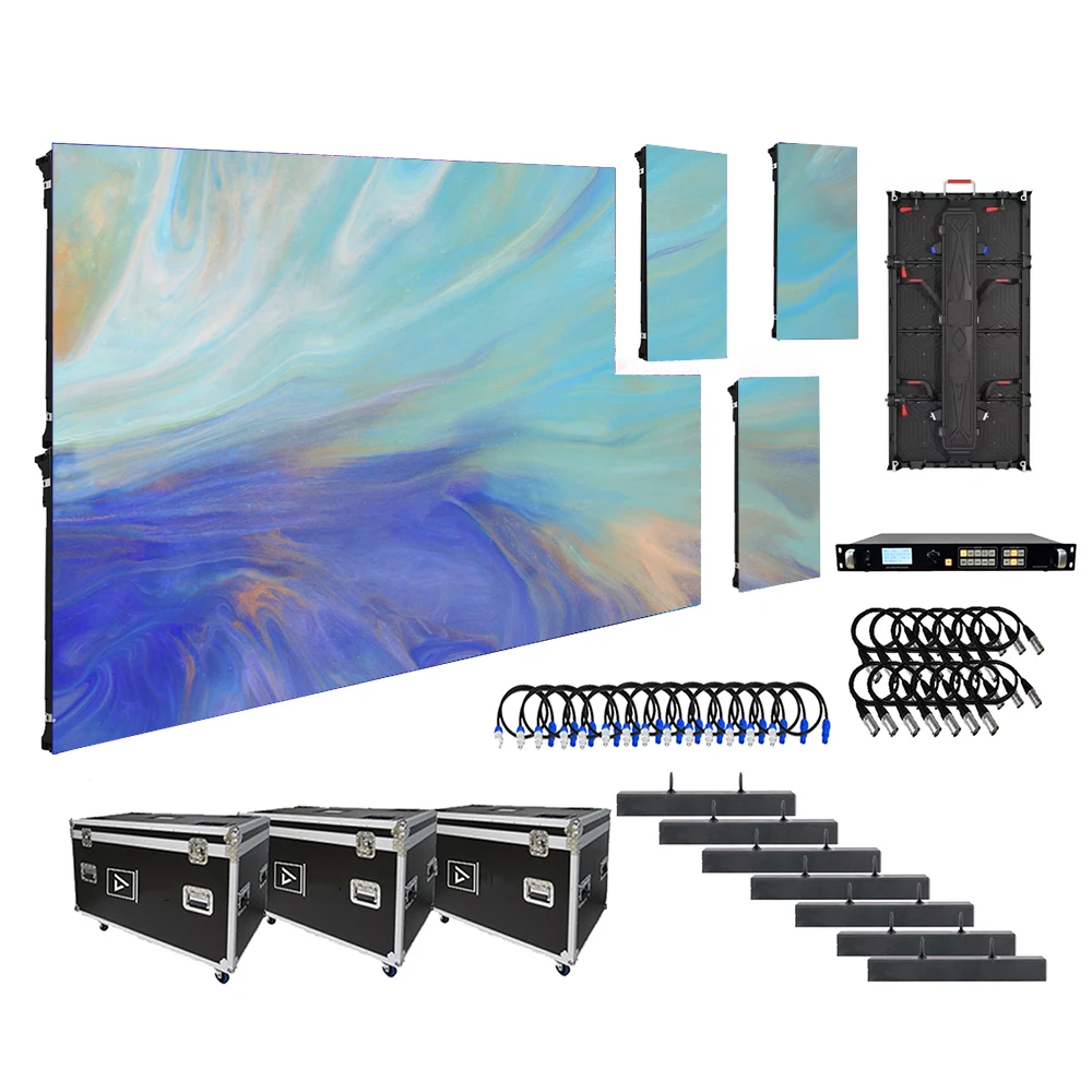 creative custom shape LED display wall HD Full Color Outdoor P26 P29 P391 P481 LED Display Stage Background Rental Screen Indoo