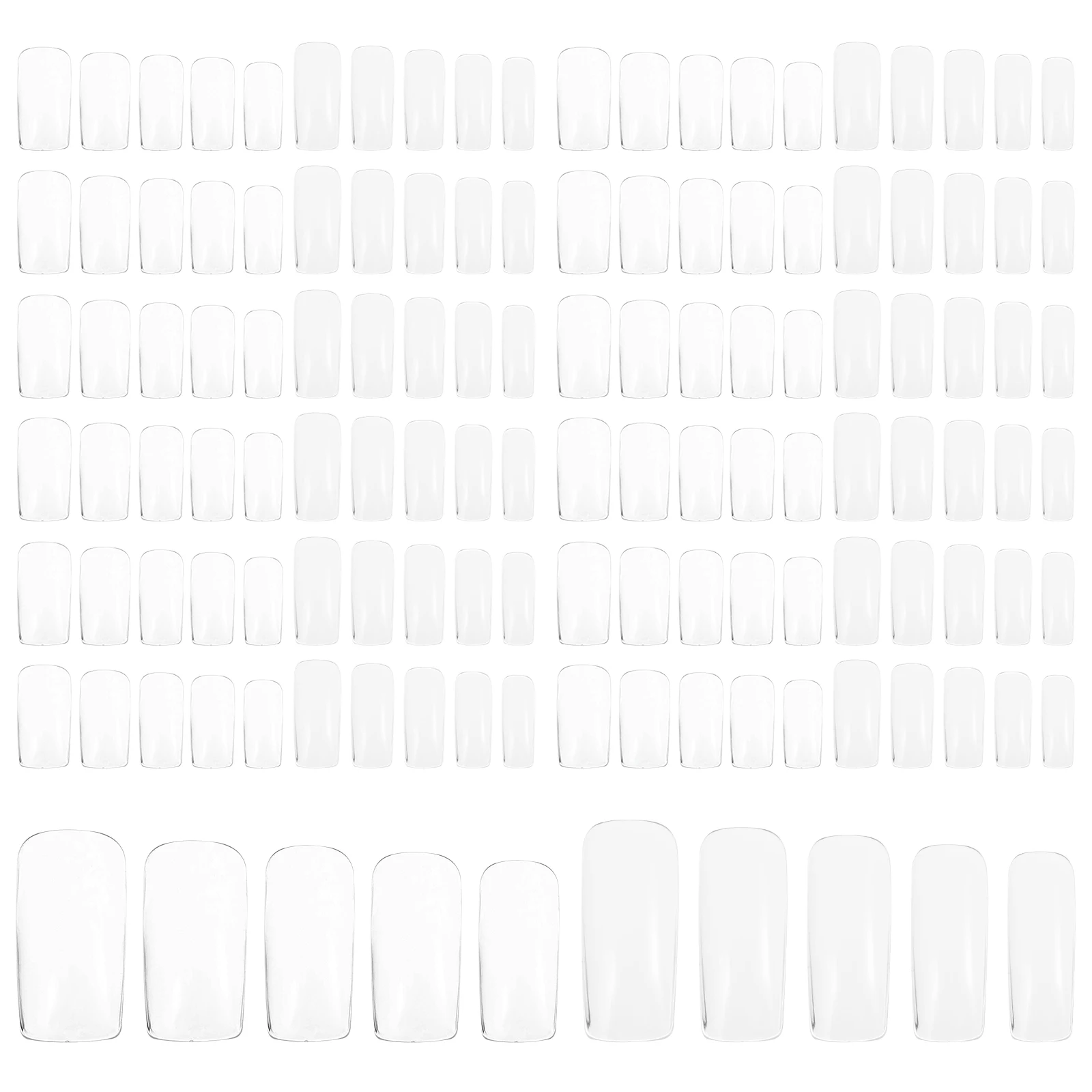 

500pcs Transparent Nail Tips Full Coverage Short Clear Press On Nails Plastic Fake Nails ABS Material Long Lasting Manicure Nail