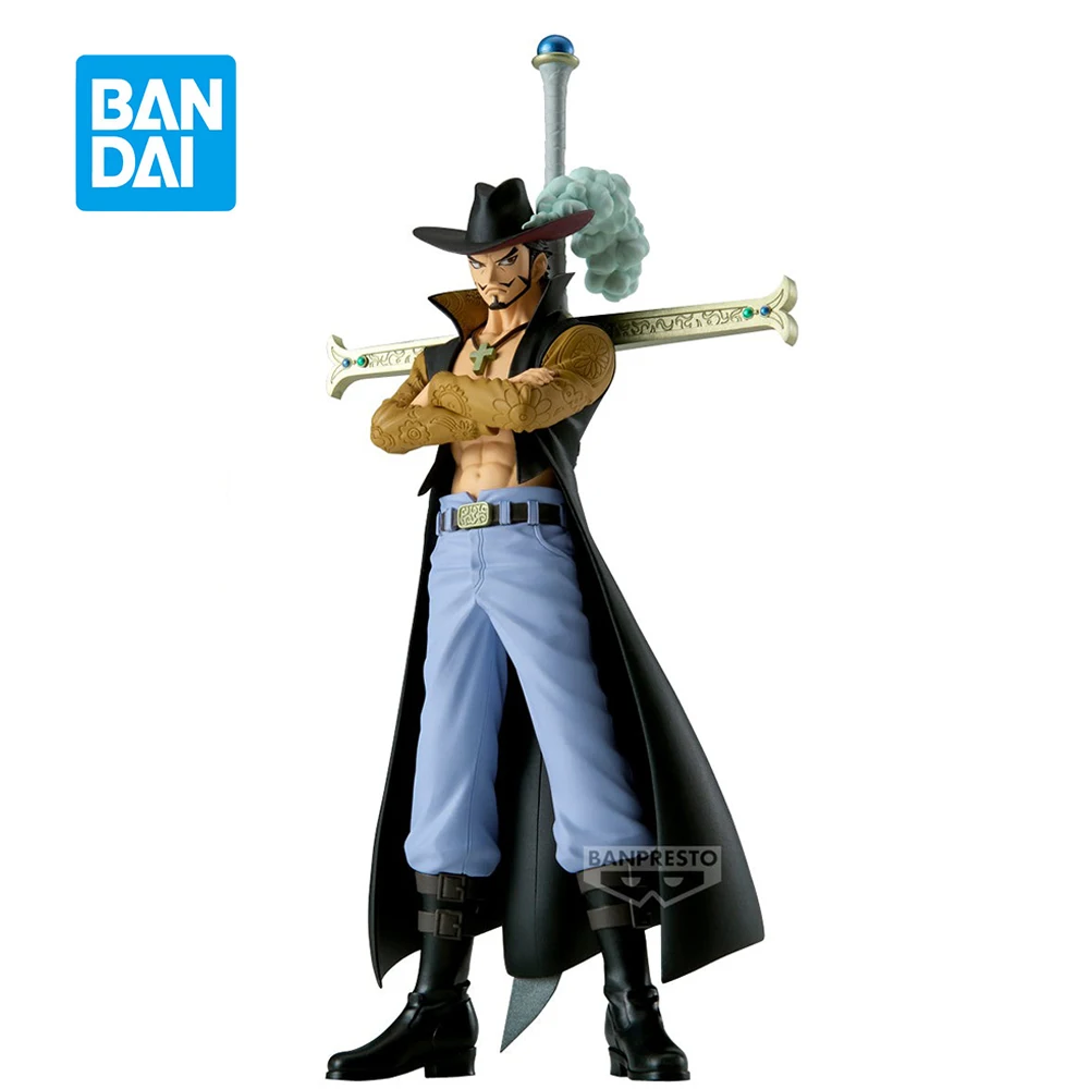 Original Banpresto One Piece DXF THE GRANDLINE SERIES Extra Dracule Mihawk 17CM Action Anime Figure PVC Model Collectible Toys