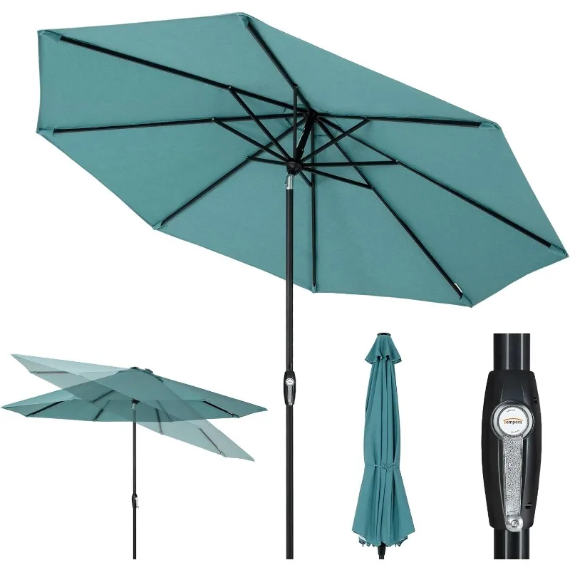 

Tempera Patio Market Outdoor Table Umbrella with Auto Tilt and Crank,Large Sun Umbrella with Sturdy Pole&Fade Resistant Canopy