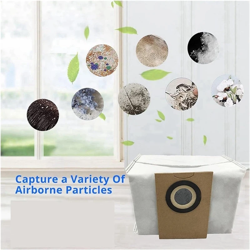 ถุงหูรูดใยสังเคราะห์18ชิ้นสำหรับหุ่นยนต์ดูดฝุ่น viomi Alpha 2 Pro อุปกรณ์เปลี่ยนถุงหูรูดขยะ