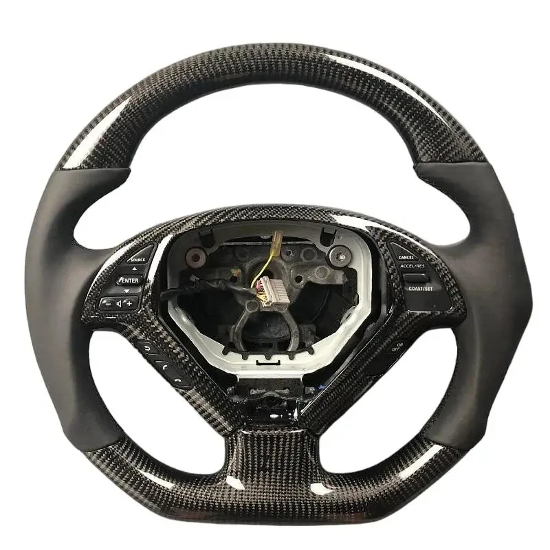 Q60 Carbon Fiber Steering Wheel Gloss/Matte Finish Customizable Logo & Color 2