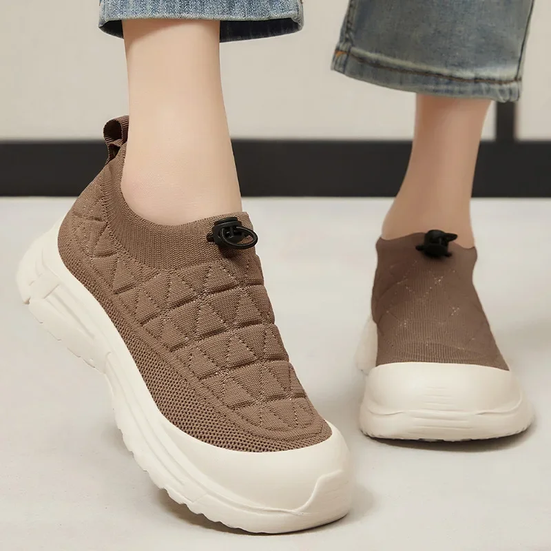 

Casual Comfort Spring Women's Shoes Flats, Office Lady Essential, Polyurethane Soft Soles, Trendy Round Toe Sneakers flats