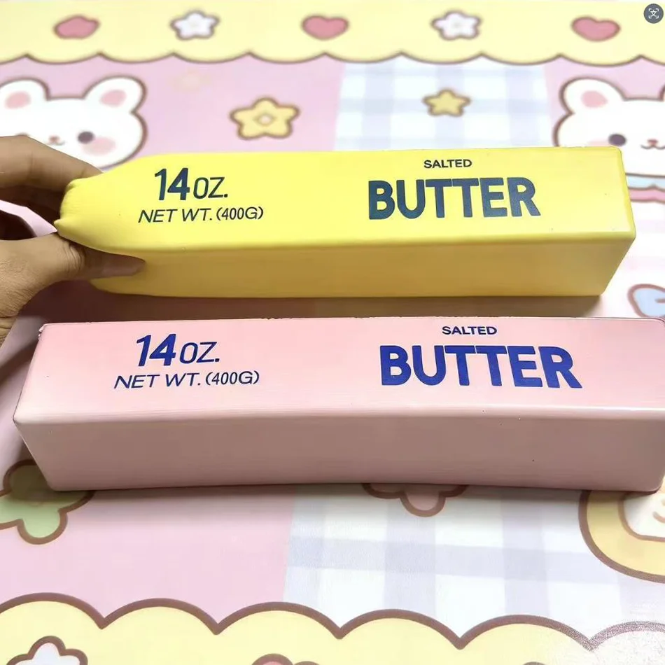 3 models Butter Squishy Toy, Slow Rising Squishy Butter Squeeze Sensory Toy for Adults to Alleviate Anxiety and Reduce Stress