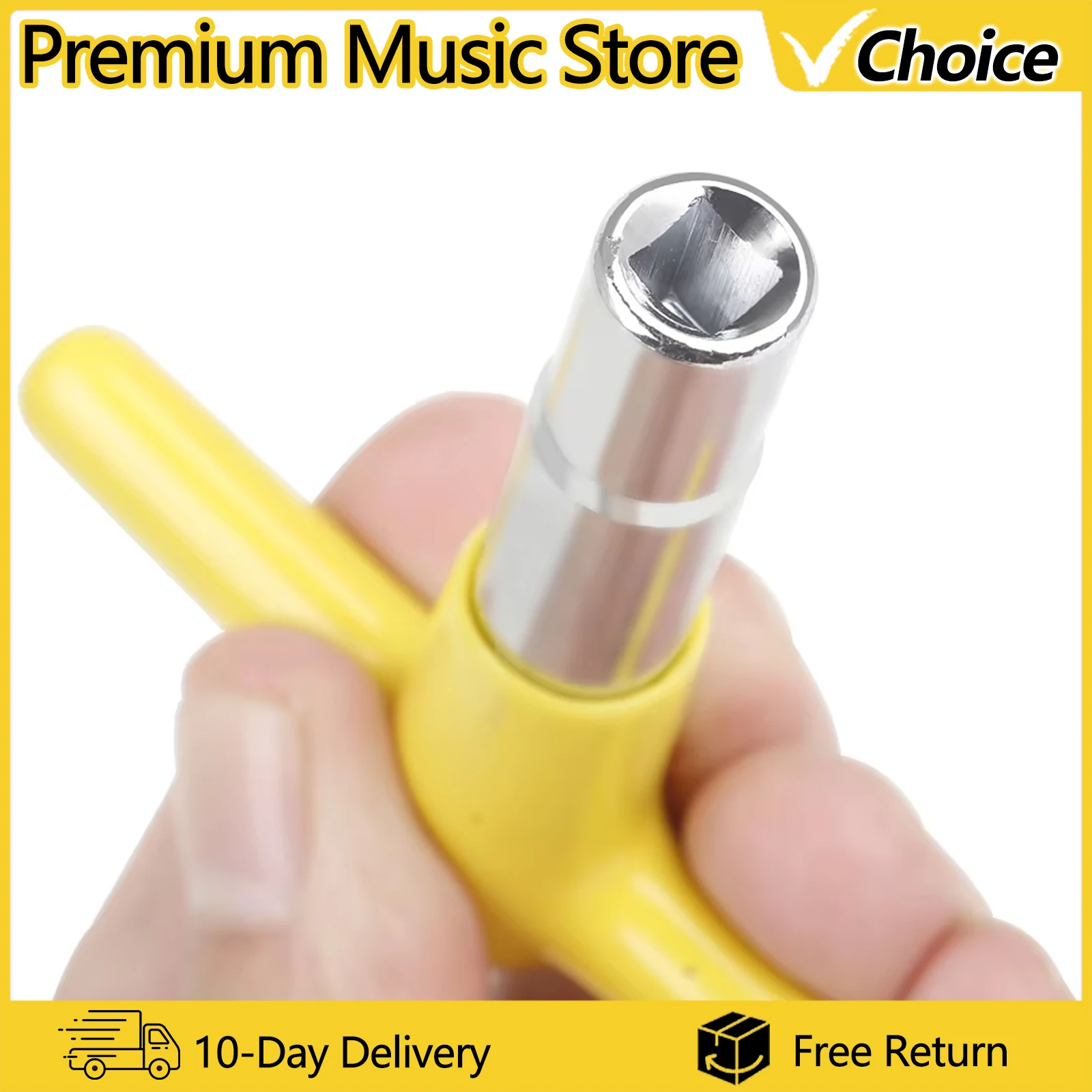 Drum Tuning Key Drum Adjustment Key Tools T-Wrench Zinc Alloy With Silicone Sleeve Percussion Musical Instrument Accessories