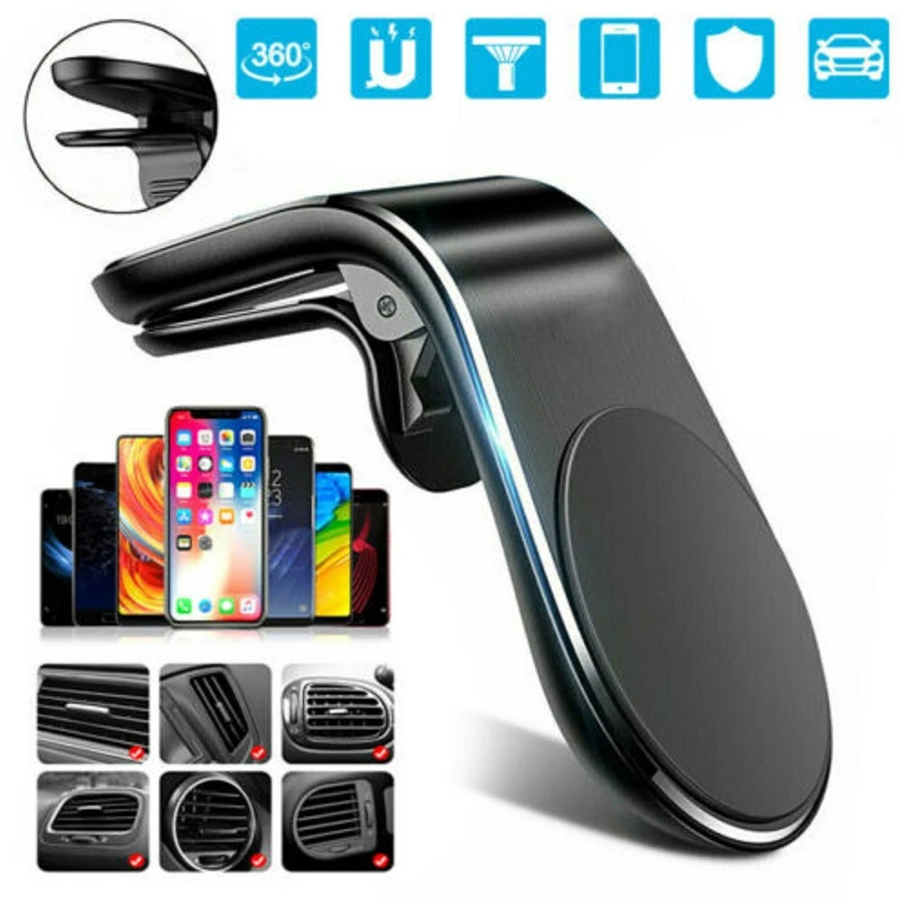 Suporte Magnético para Celular no Carro 360 °   Suporte Giratório com Base Antiderrapante e Ímã Forte para Todos os Modelos de Smartphone