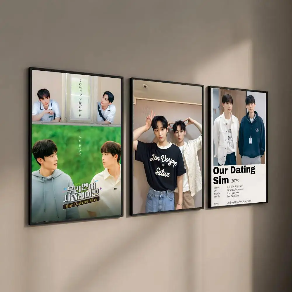 Our Dating Sim Poster Self-adhesive Art Waterproof Paper Sticker Coffee House Bar Room Wall Decor