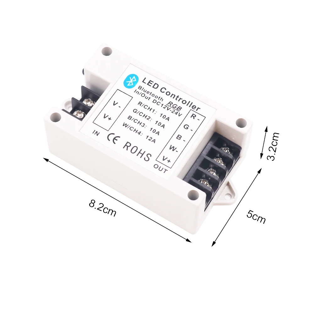 Contrôleur de BT RVB de lumière de bande de RVB LED avec la télécommande de 24Key IR Contrôleur de RVB/RGBW Bluetooth LED 360W 30A/ 42A pour la DC12-24V