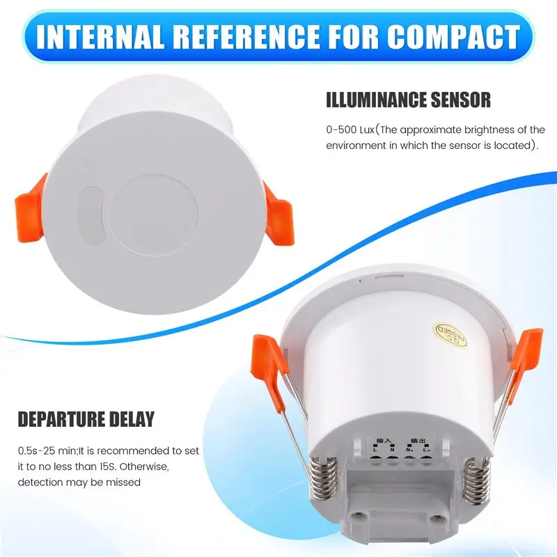 B44C 3X Zigbee Mmwave Human Presence Detector 220V/110V Radar Motion Sensor 5.8G Relay Lux Light/Distance Detection Tuya